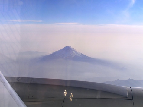 機内からの富士山