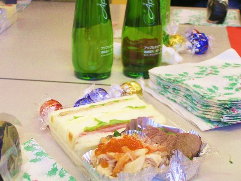 クリスマスリース教室のランチ