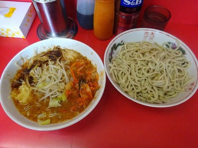 小ラーメン+つけ麺+キムチ