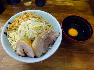 小ラーメン+汁なし