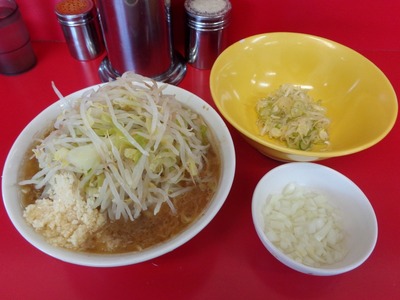 小ラーメン+玉ねぎ+味ネギ