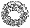 白黒クリスマスリース