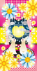 「ハートの月を見る兎のカップル」iPhone5/5s/5c用壁紙(iOS7用744×1392PNG)