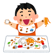 syokuji_baby_kitanai