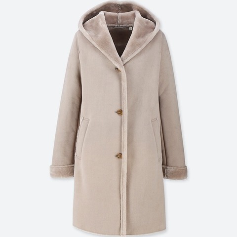 miko様 商談中 今期 ムートンタッチフーデットコート UNIQLO XS UNIQLO ムートンタッチフーデットコート - メルカリ