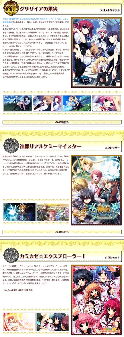 萌えゲーアワード 2011年度 受賞タイトル発表(1)のコピー