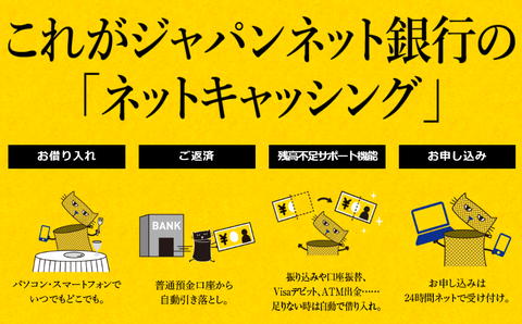 ジャパンネット銀行 ネットキャッシング3