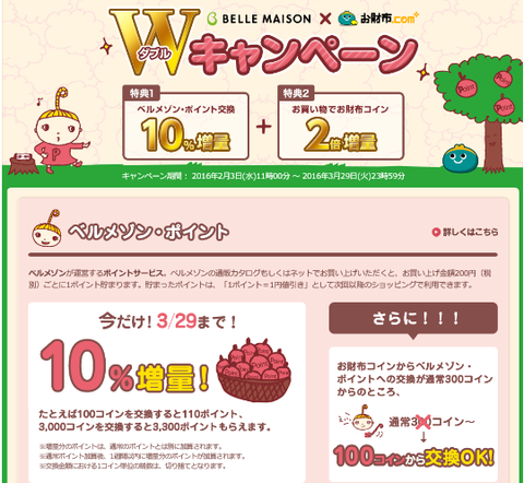 お財布ドットコム ベルメゾンポイント増量1
