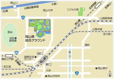 岡山駅↔シティライトスタジアム