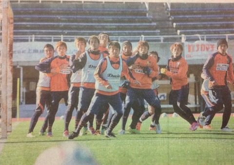 練習する選手たち