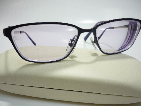 極美品：TALEXタレックス 夜用サングラス モアイパープル クリップオン