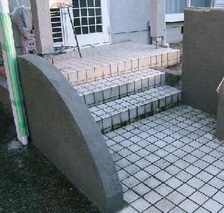 門周りのリフォーム作業