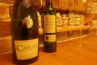 シャンパン&赤ワイン