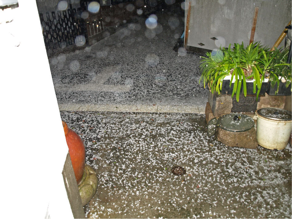杉並区はいつも雹が降る。