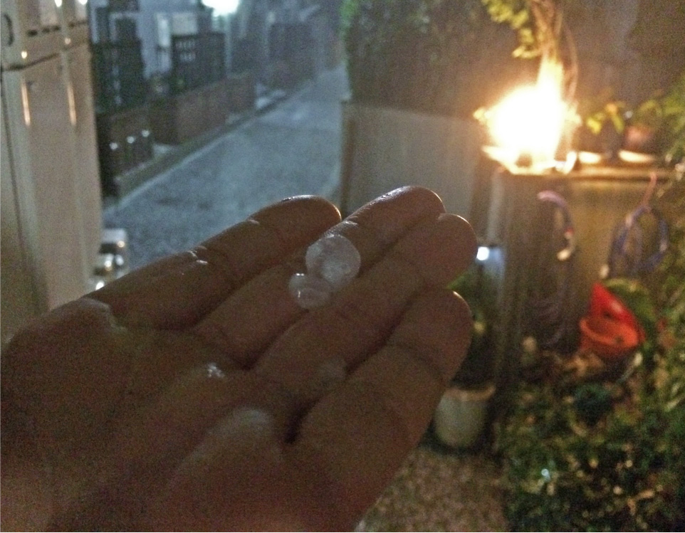 杉並区はいつも雹が降る。