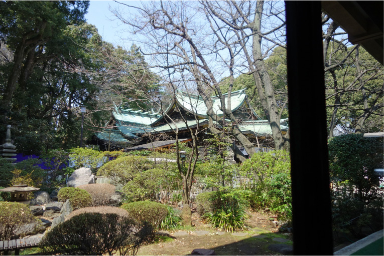 大宮八幡宮の清涼殿から。