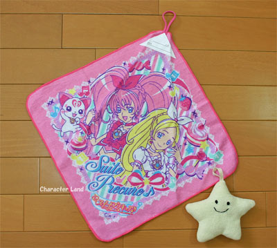 スイートプリキュア ループタオル 名前が書ける 縁がピンクで可愛い 未使用 スイートプリキュア ループタオル 名前が書ける 縁がピンクで