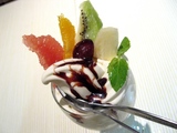 みんなで食べたソフトクリームとプリンのパフェ★