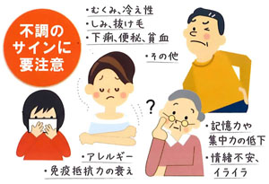 アレルギーなど体の不調に