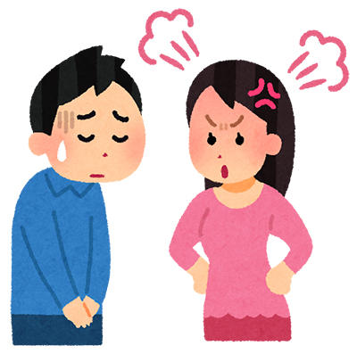 怒る