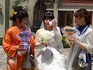 ブーケ手渡し