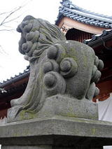 松本神社狛犬のおしり。