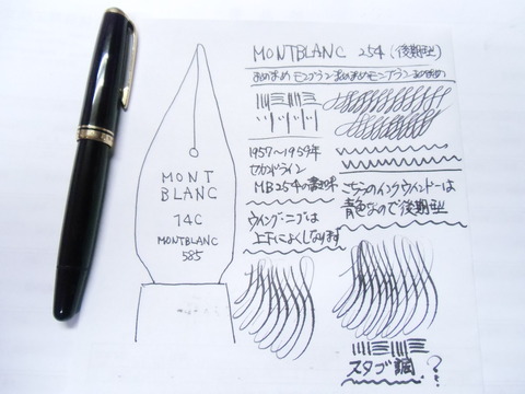 ビンテージ・モンブラン祭”MONTBLANC 254 後期型 : 万年筆おやじの備忘録