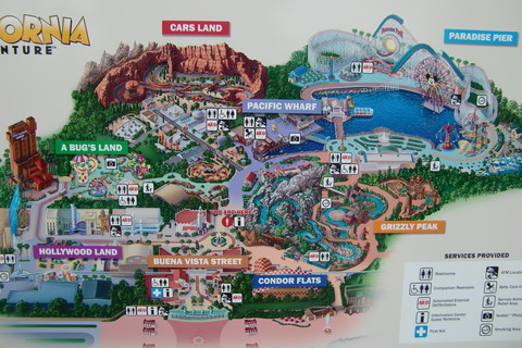 ディズニーカリフォルニアアドベンチャーマップ
