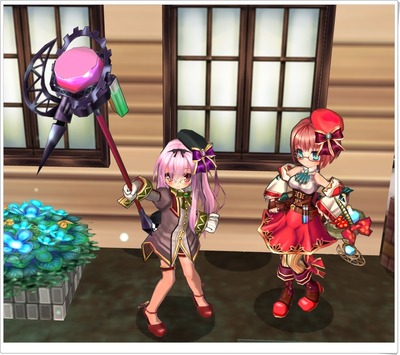 アルケミストロッド(黒)と秘薬師セット(赤)
