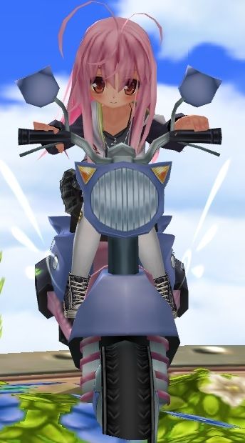 ネコスクーター騎乗