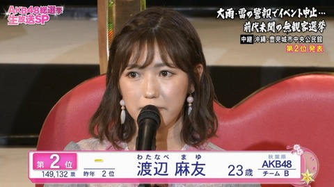 【乃木坂46】渡辺麻友『AKB総選挙』で卒業発表!”まゆ坂とかさばドル6連CM”とか懐かしい…
