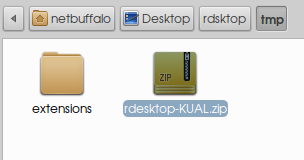 rdesktop KUAL