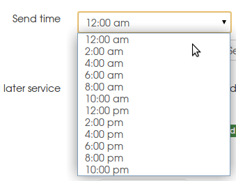 14 fabrss send time setting