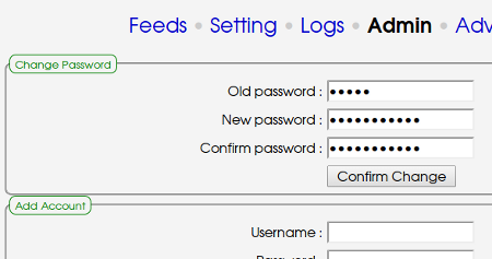 KindleEar change admin password