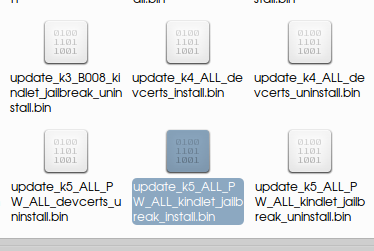 kindlet update bin
