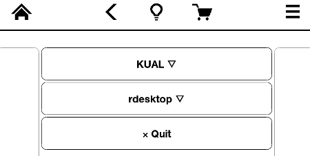 kindle launcher rdesktop menu