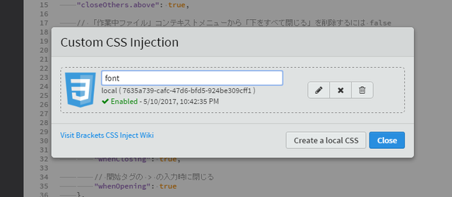 bracets-css-injection