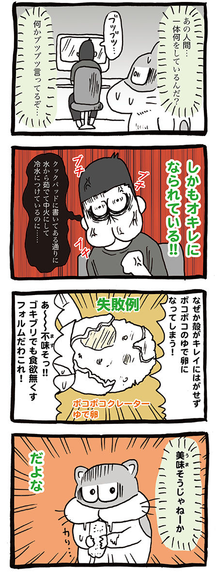 ゆで卵の殻が上手く剥けない