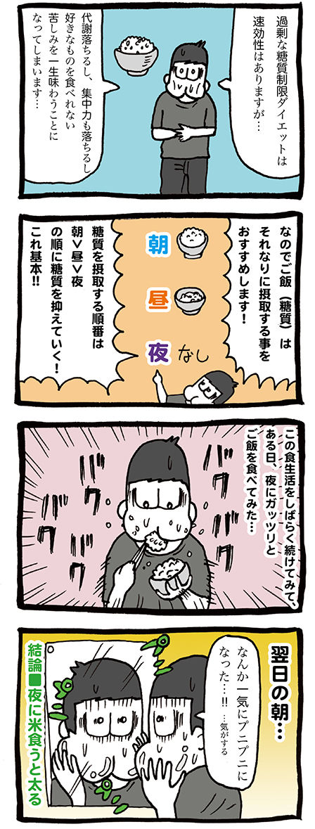 ダイエット中のご飯はどのくらい食べるの?朝はいいけど夜食うと太ります!