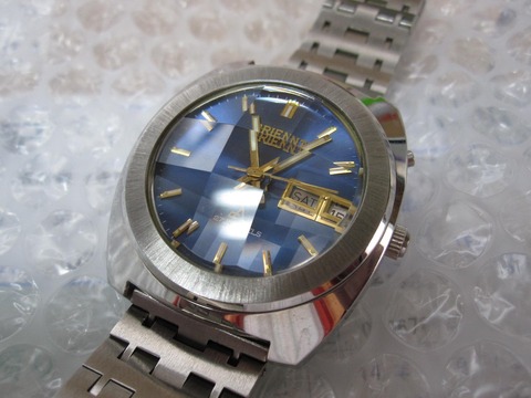 オリエント クロノエース （ジャガーフォーカス）27石 青文字盤