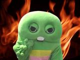 燃えるガチャピンさん
