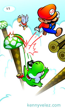 Yoshi_falling_by_SilentKV