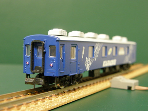 新規入線車両（マイクロエース 50系客車「海峡号」より）と「ED78形