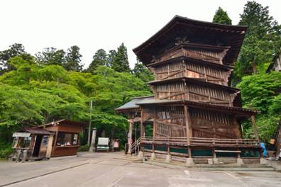 福島県 会津さざえ堂の全景写真