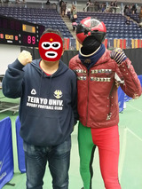 バスケライダーと2ショット