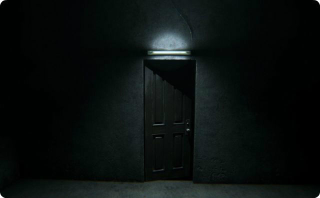 ドア、暗い