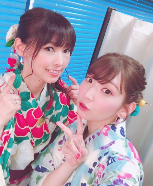 【画像】声優・井上麻里奈さんと下田麻美さんの浴衣姿美しいな