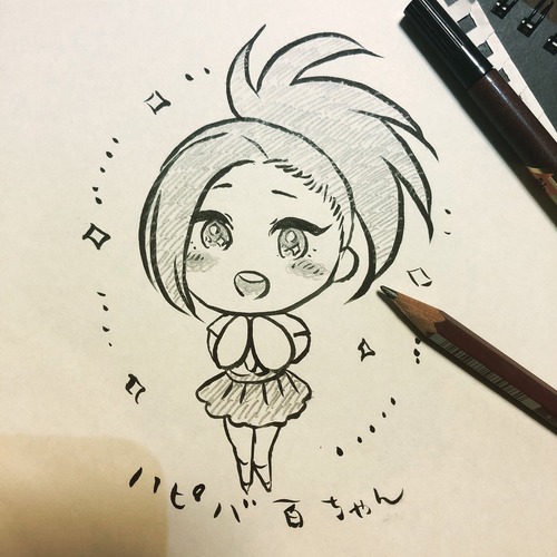 【画像】声優・井上麻里奈さんが描いた「ヒロアカ・八百万百ちゃん」かわいいな