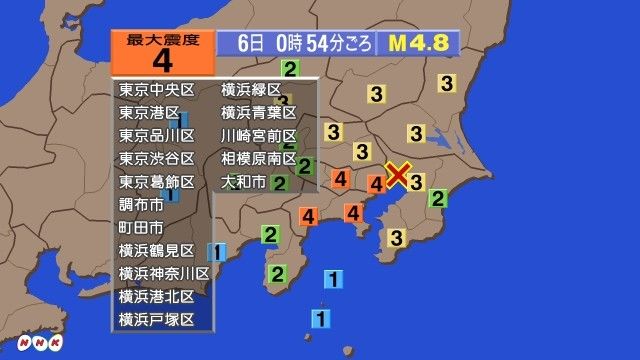 震度 神奈川