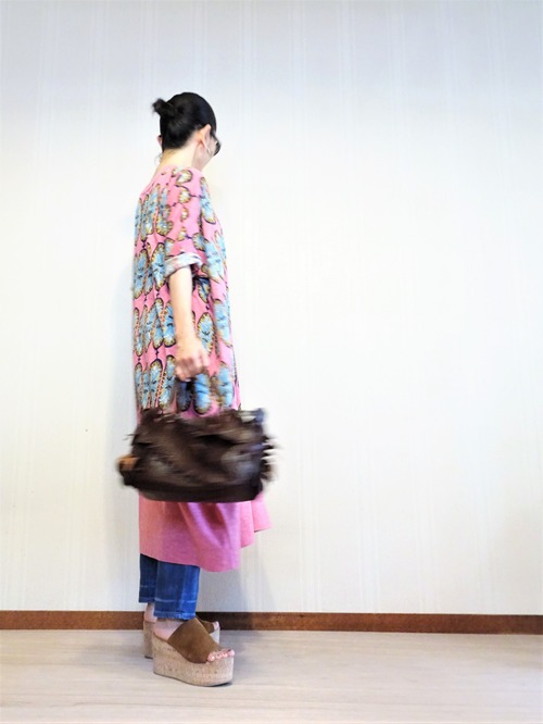 45Rのアフリカンオーバル&ユニクロデニム&ジャマン葉っぱ (1)